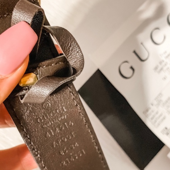 Authentic Gucci Belt 85 Dark Brown - Picture 3 of 7